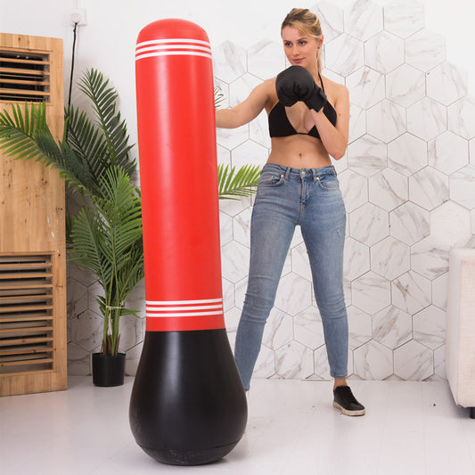 New fitness inflatable boxing column water injection tumbler pvc children's sandbag emotional toys vent relax cross-border. 5-Day Return & Exchange Policy