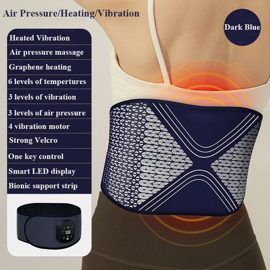 Fashion heating air pressure massage belt waist vibration relax lumbar massager electric hot compress airbag waist support.  5-Day Return & Exchange Policy